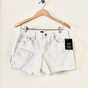 NWT GAP Washwell White Denim High-Waisted Shorts